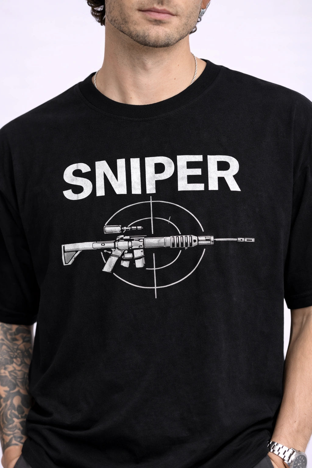 Sniper Society “One Shot No Miss” Oversized Unisex T-Shirt