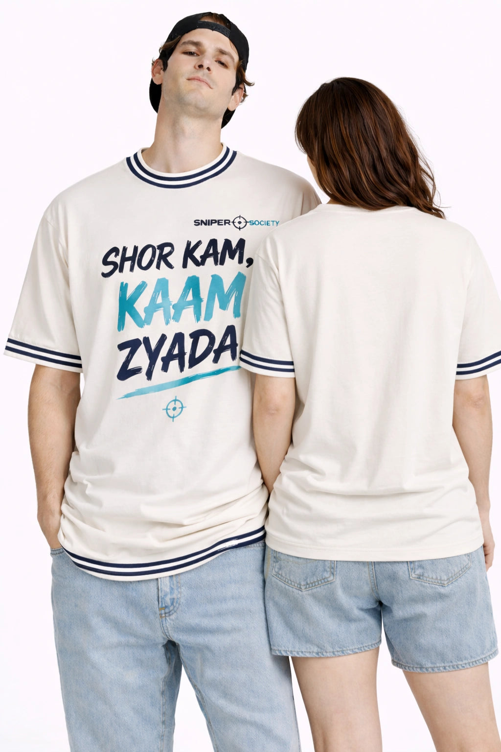 Unisex Statement Oversized Tee – Ivory