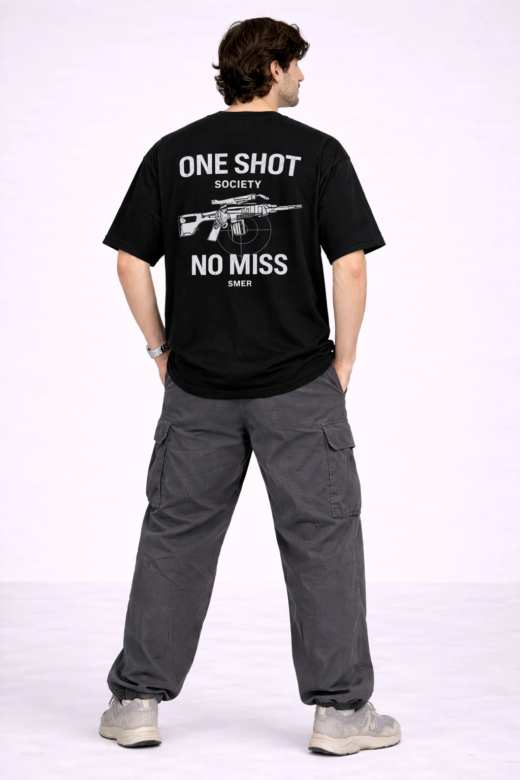 Sniper Society “One Shot No Miss” Oversized Unisex T-Shirt