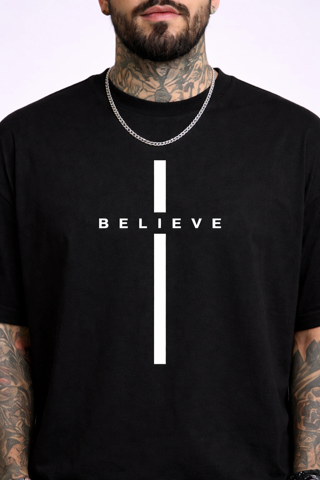 Believe Minimal Graphic Oversized Unisex T-Shirt