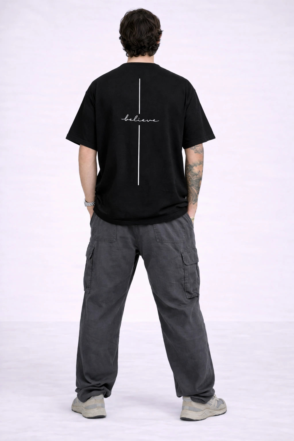 Believe Minimal Graphic Oversized Unisex T-Shirt