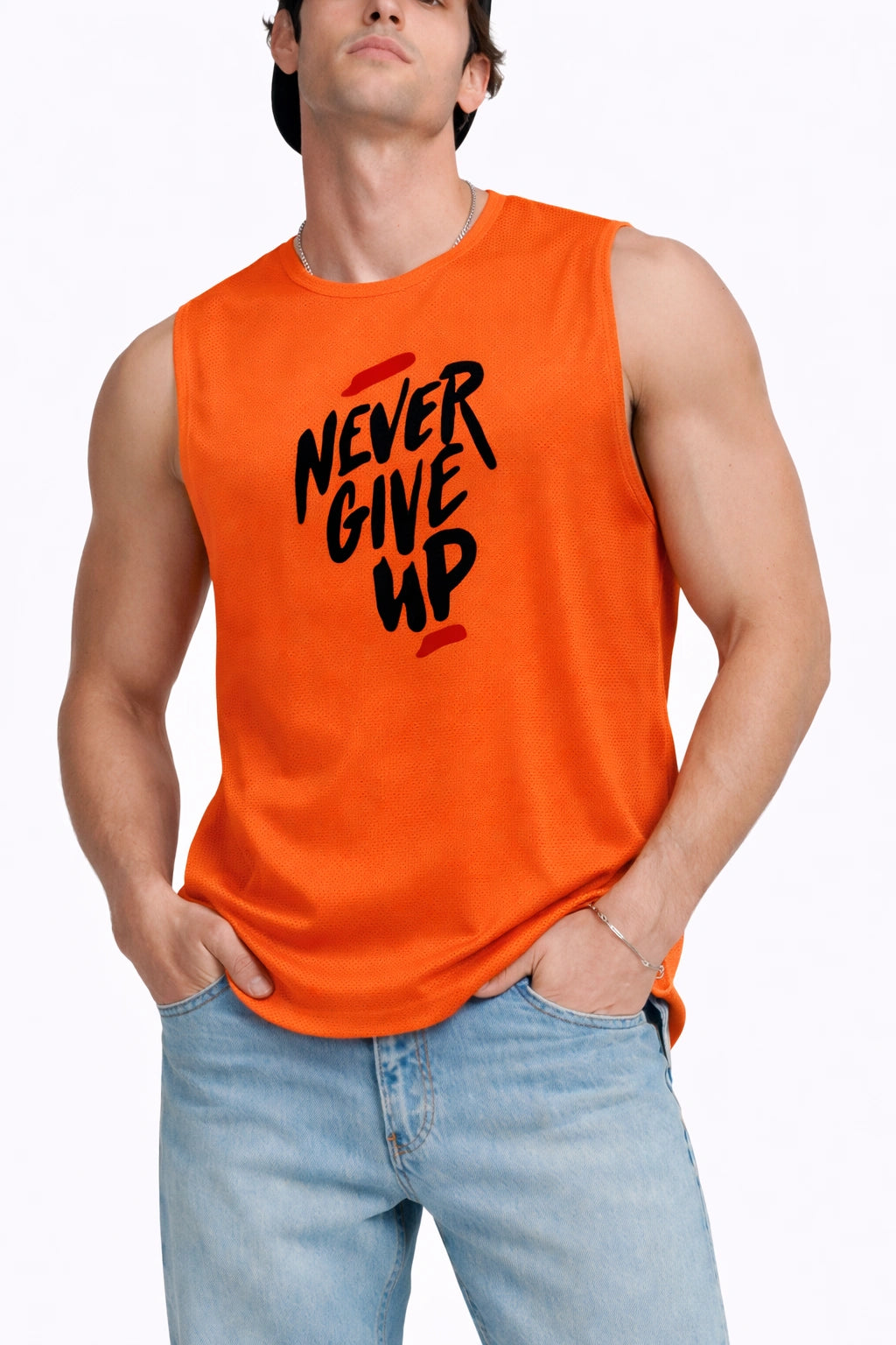 Unisex Motiv Muscle Tee – Blaze