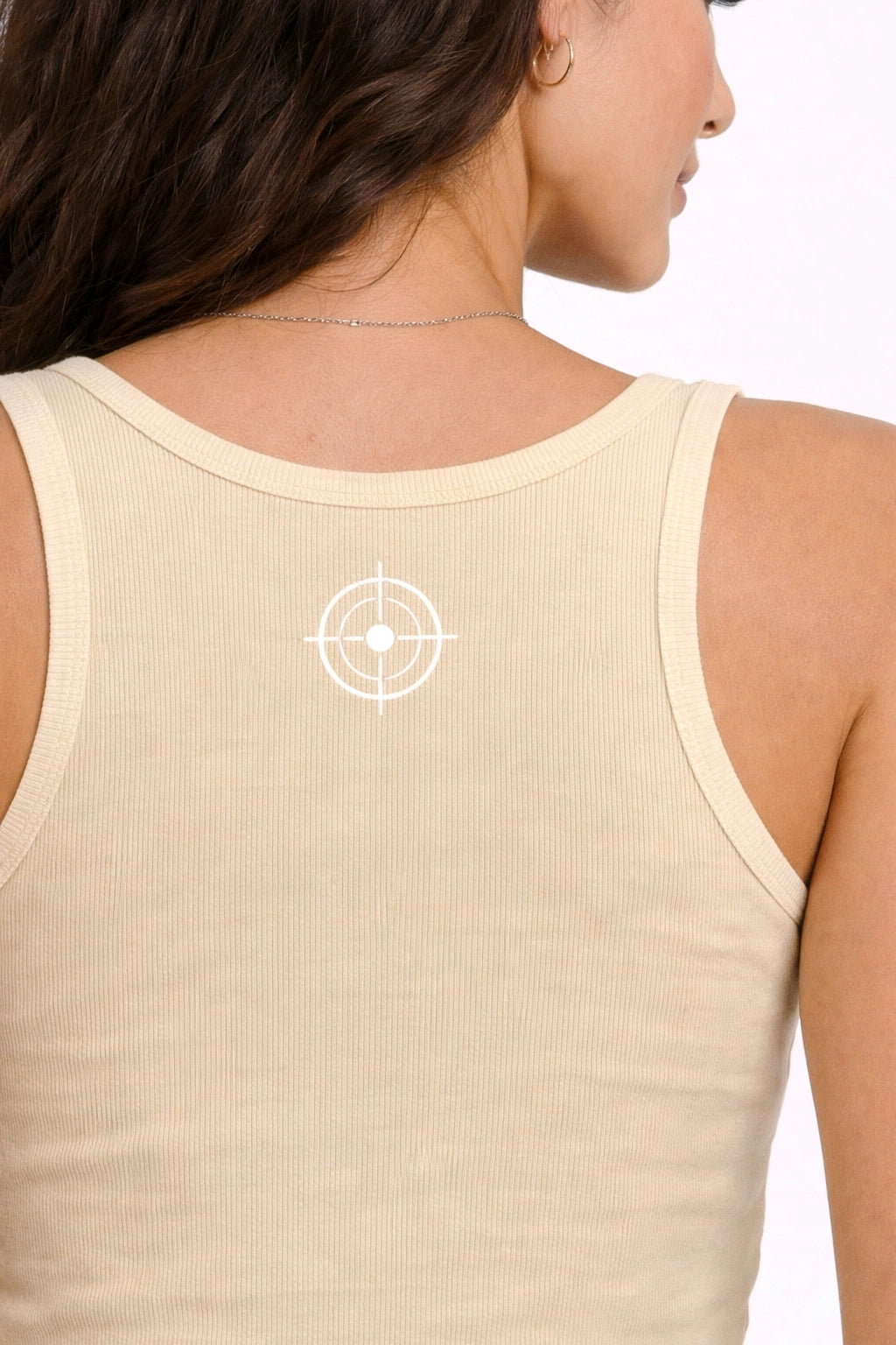 Palm Springs Graphic Ribbed Crop Tank Top (Women)