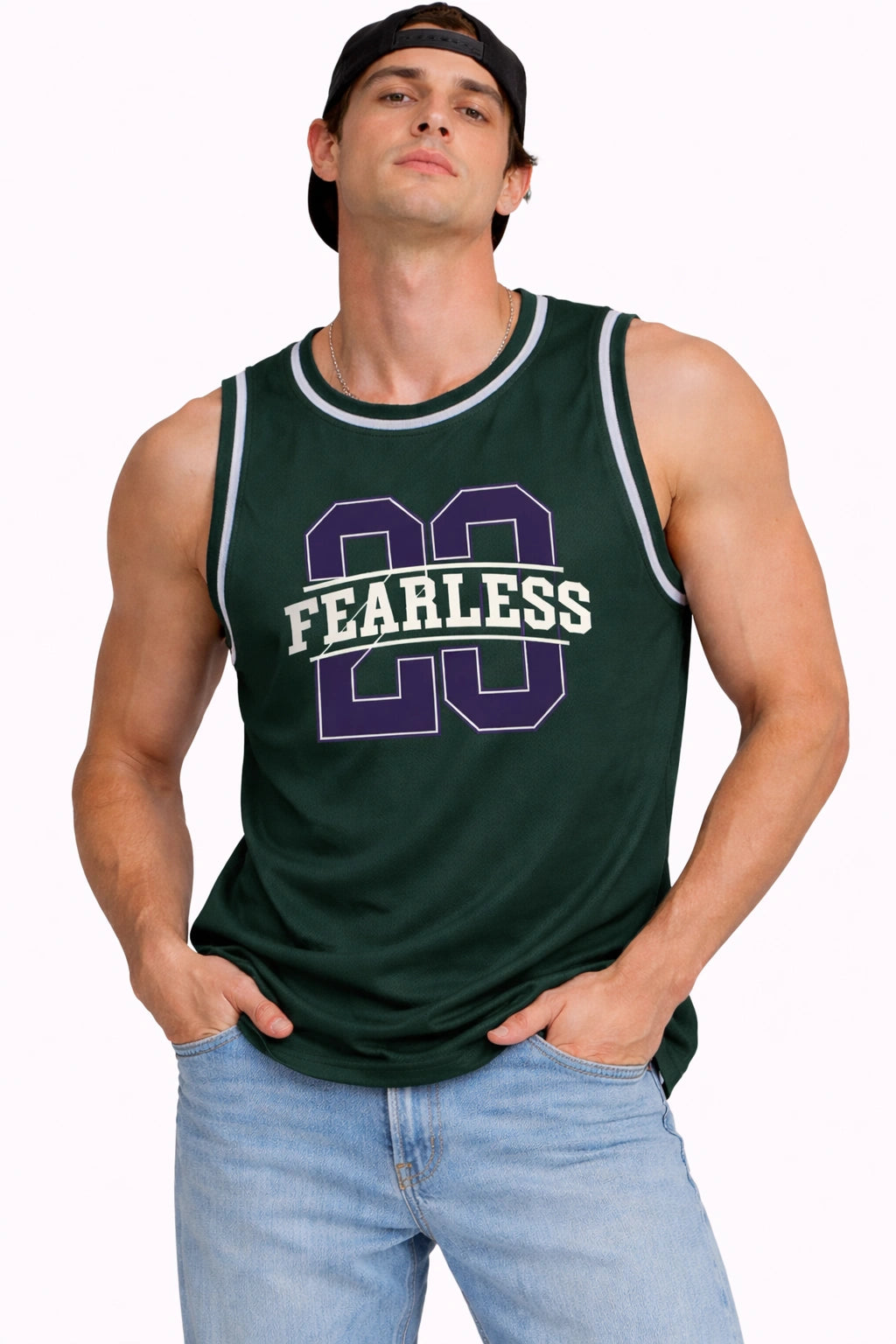 Unisex Varsity Muscle Tee – Forest