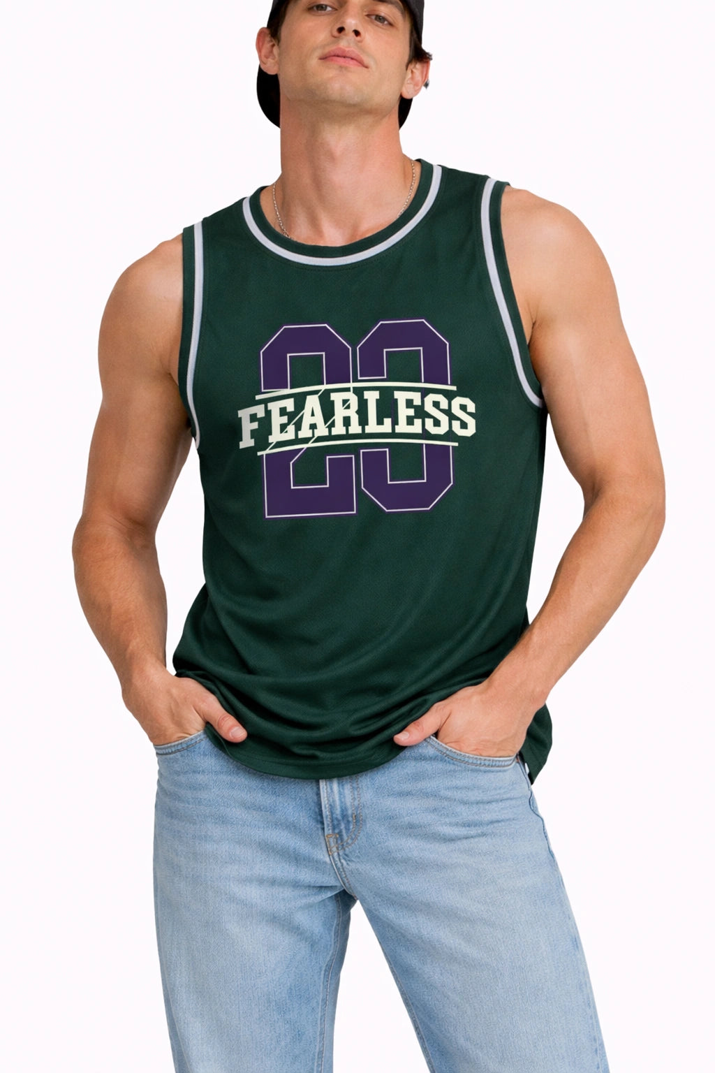 Unisex Varsity Muscle Tee – Forest