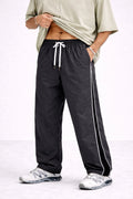 Men’s Black Joggers with Side Stripe | Comfortable Streetwear Track Pants