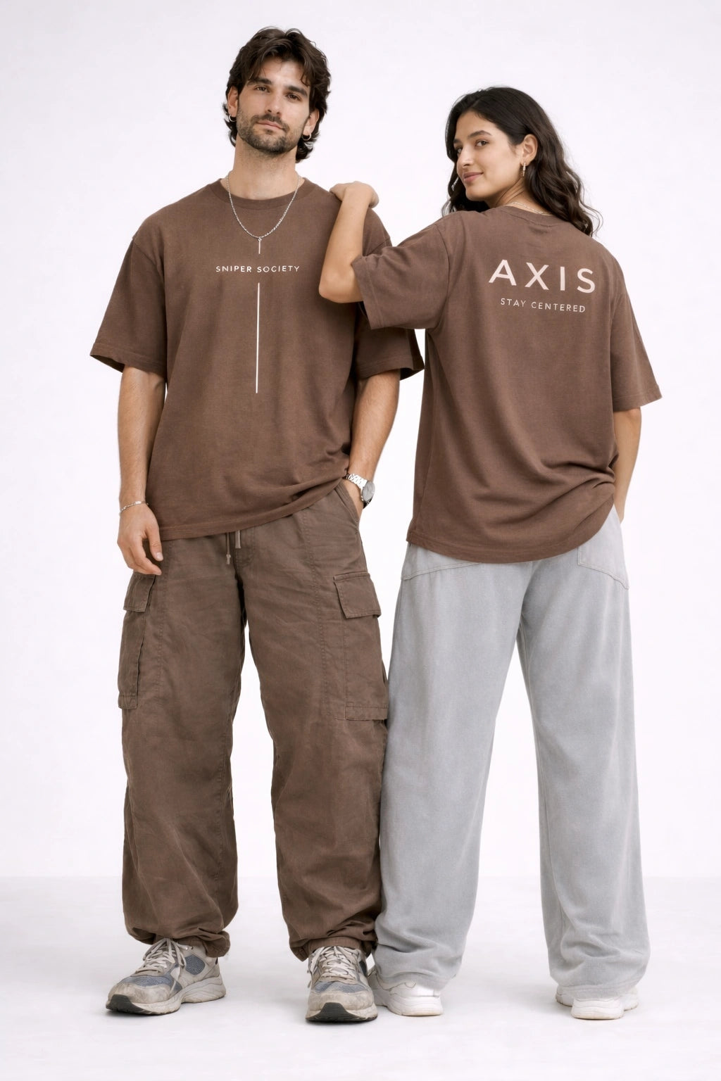 Sniper Society “Axis – Stay Centered” Oversized Unisex T-Shirt
