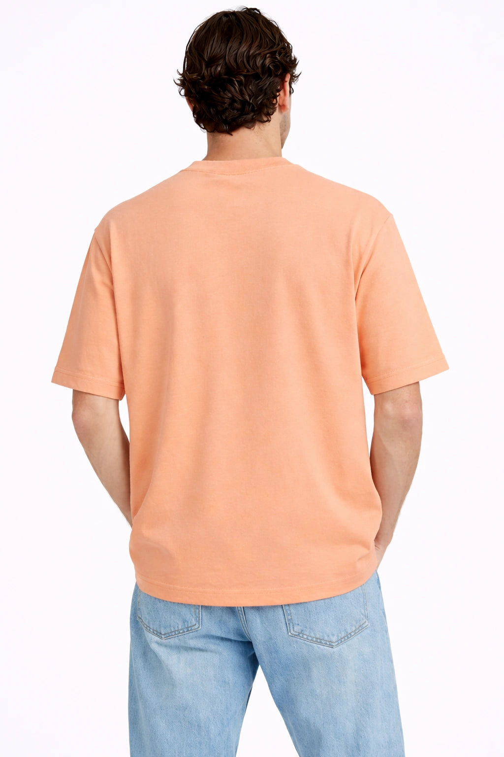 Unisex Core Oversized Tee – Peach / Minimal Mark Edition