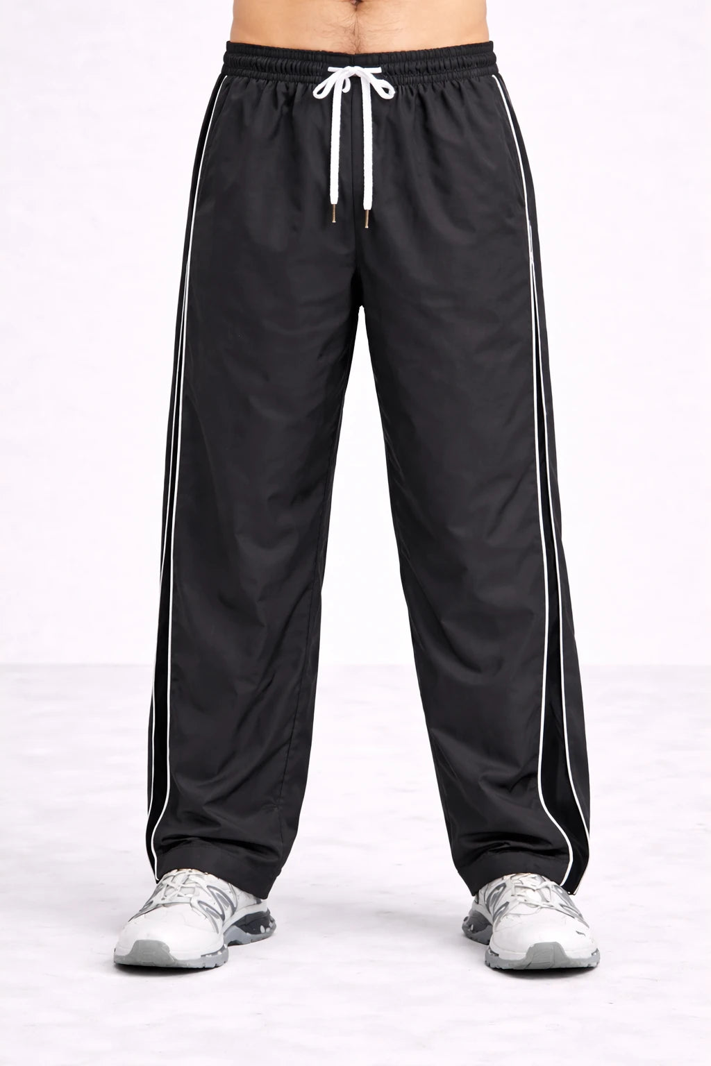 Men’s Black Joggers with Side Stripe | Comfortable Streetwear Track Pants