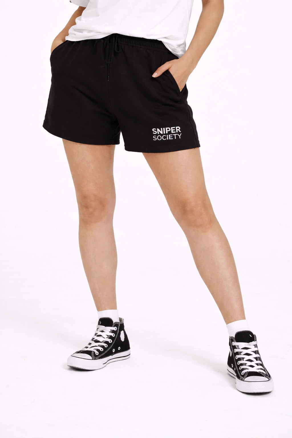 Sniper Society Essential Drawstring Shorts – Black (Women)