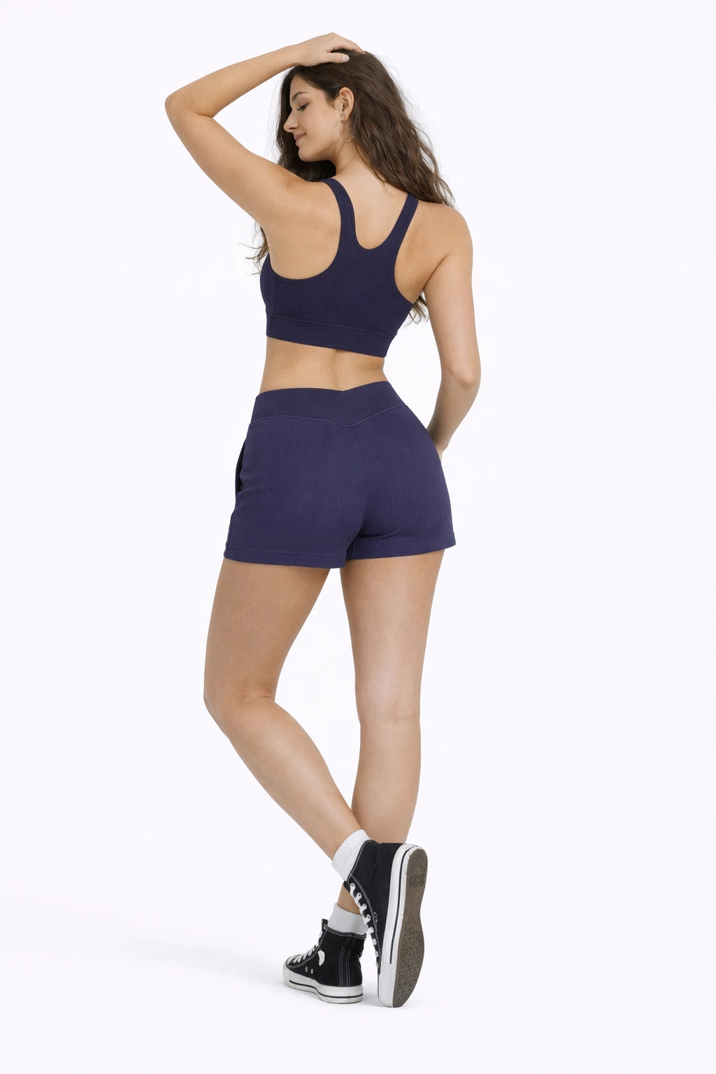 Sniper Society Ribbed High-Waist Pocket Shorts (Women)