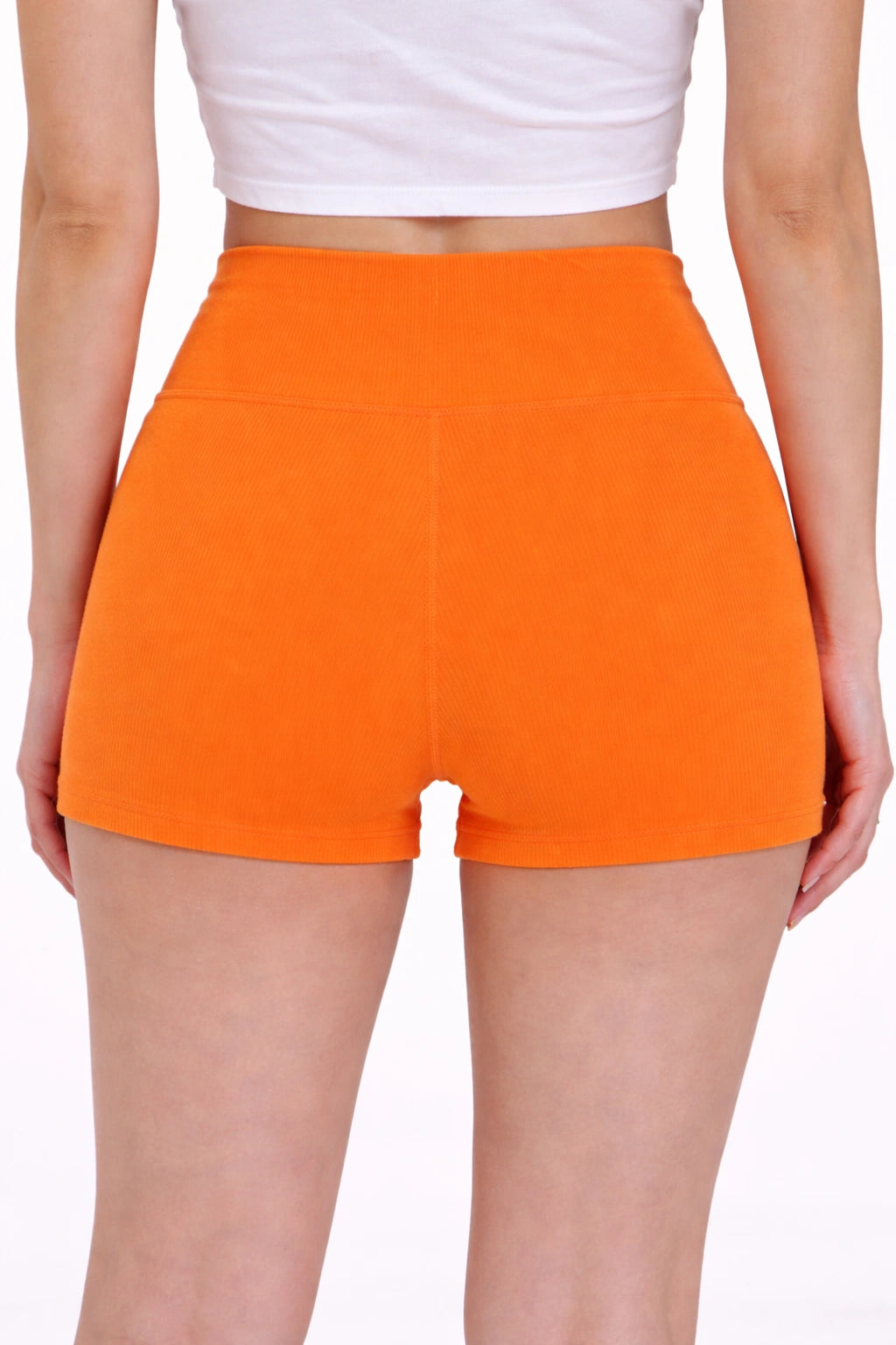 Sniper High-Waist Ribbed Active Biker Shorts (Women)