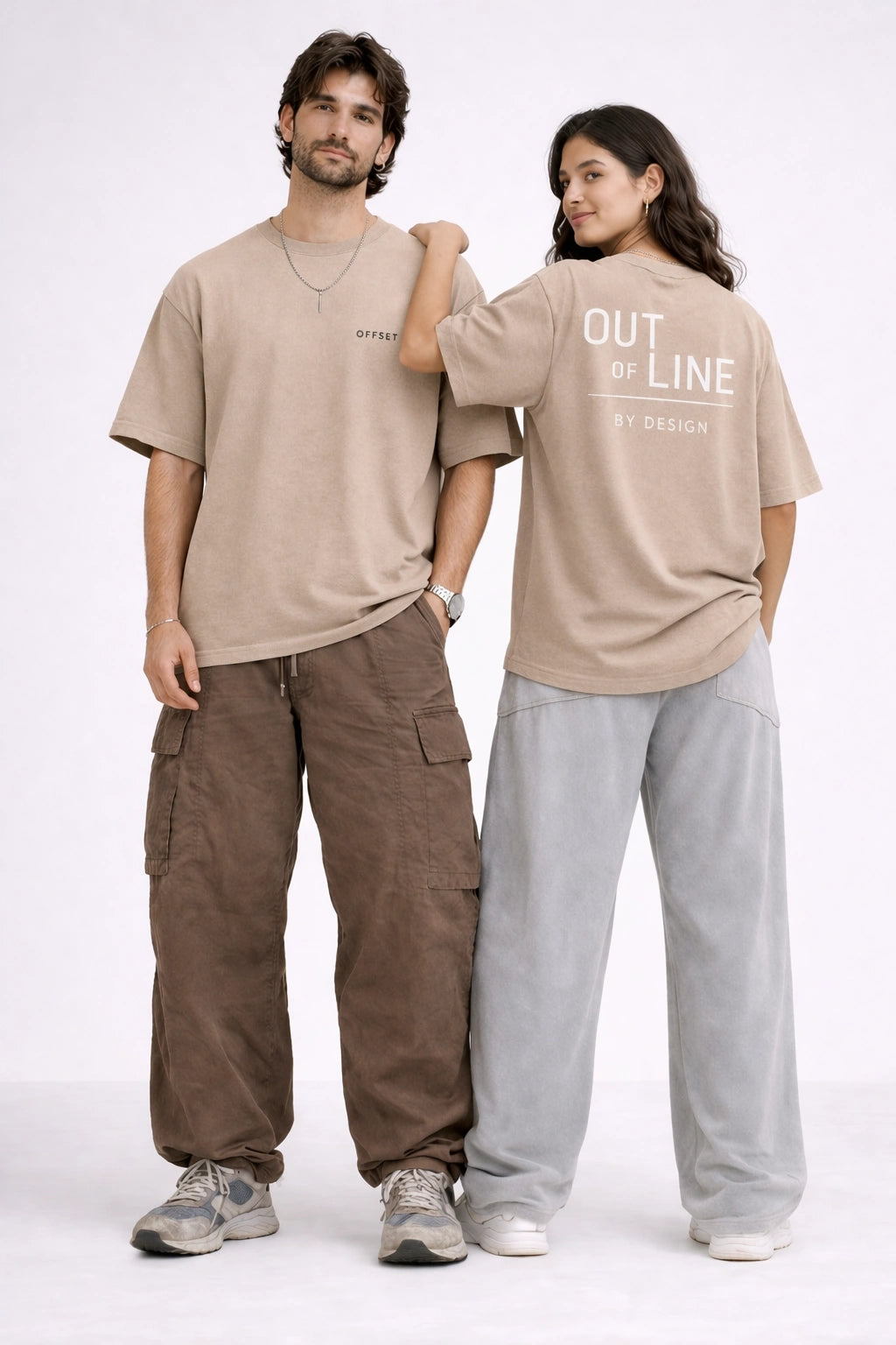 Offset “Out of Line” Oversized Unisex T-Shirt