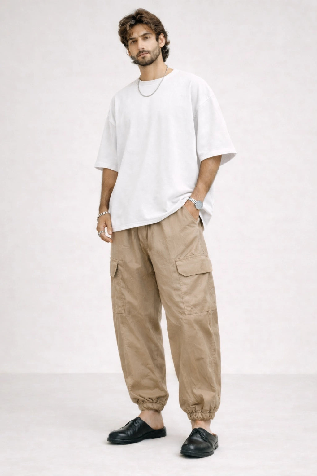 Sand Utility Cargo Jogger Pants
