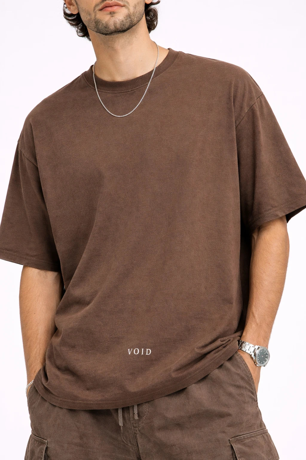 Sniper Society “Less Is More” Brown Oversized T-Shirt – Unisex Streetwear