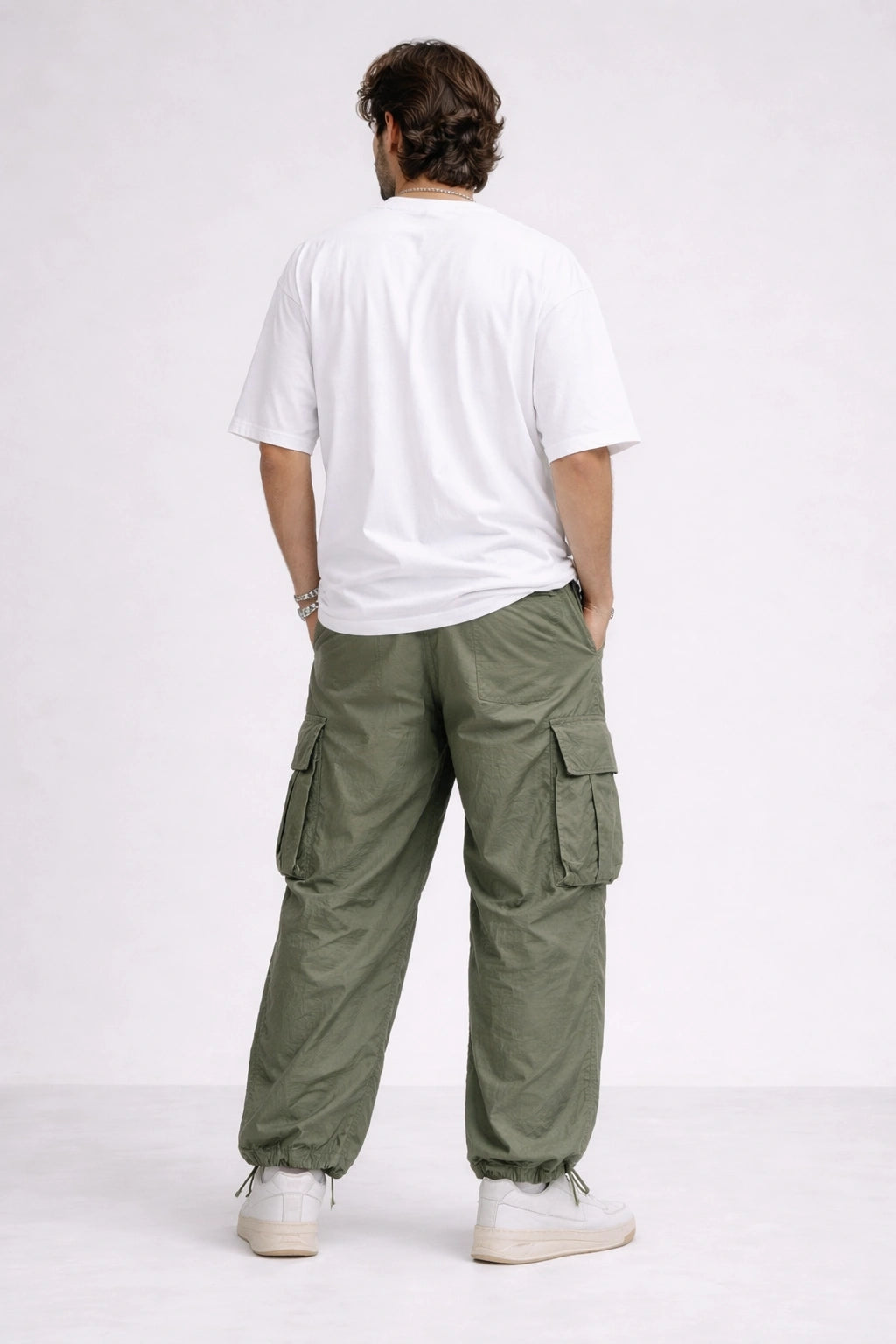 Olive Utility Cargo Jogger Pants
