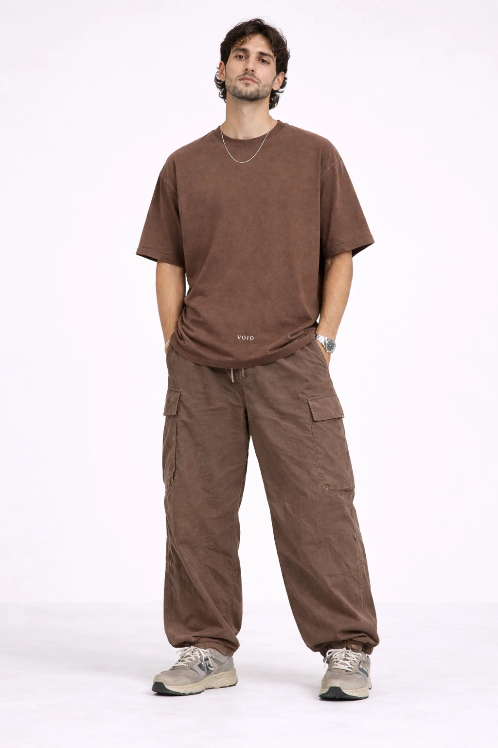Sniper Society “Less Is More” Brown Oversized T-Shirt – Unisex Streetwear