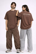 Sniper Society “Less Is More” Brown Oversized T-Shirt – Unisex Streetwear