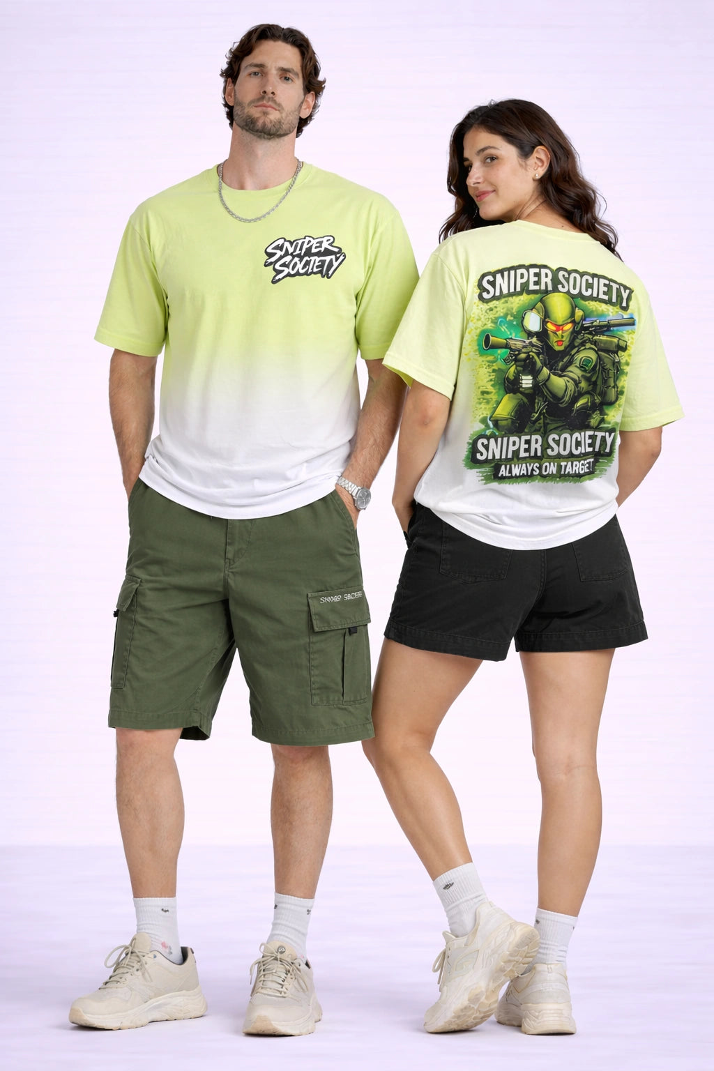 Sniper Society Tactical Graphic Oversized T-Shirt (Unisex)