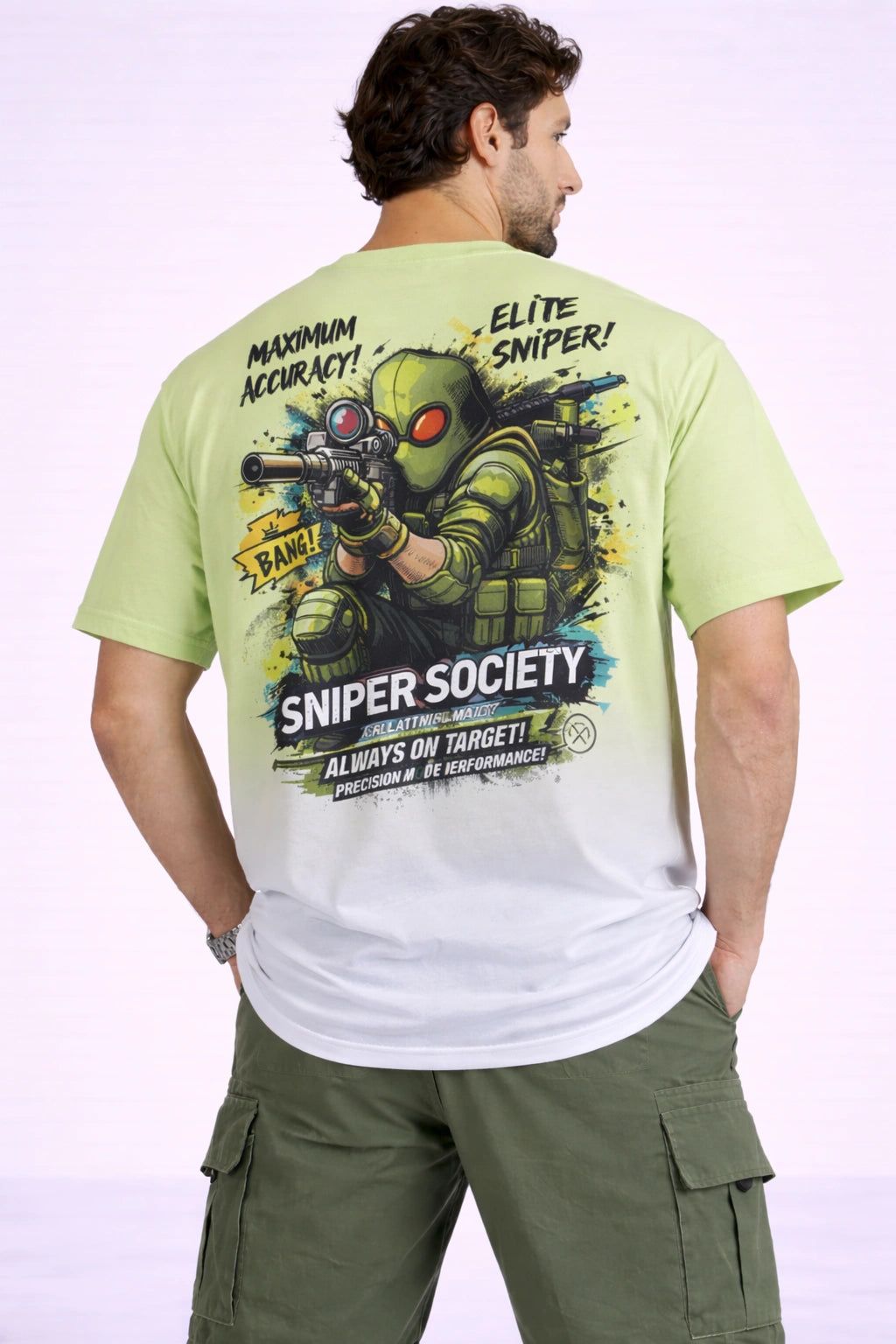 Sniper Society Tactical Graphic Oversized T-Shirt (Unisex)