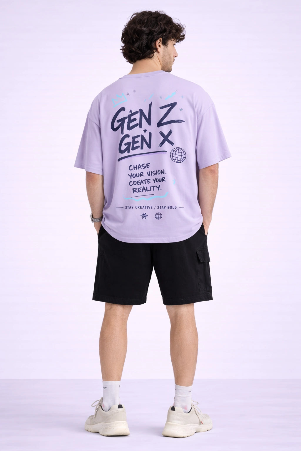 Gen Z Wave Graphic Oversized T-Shirt (Unisex)
