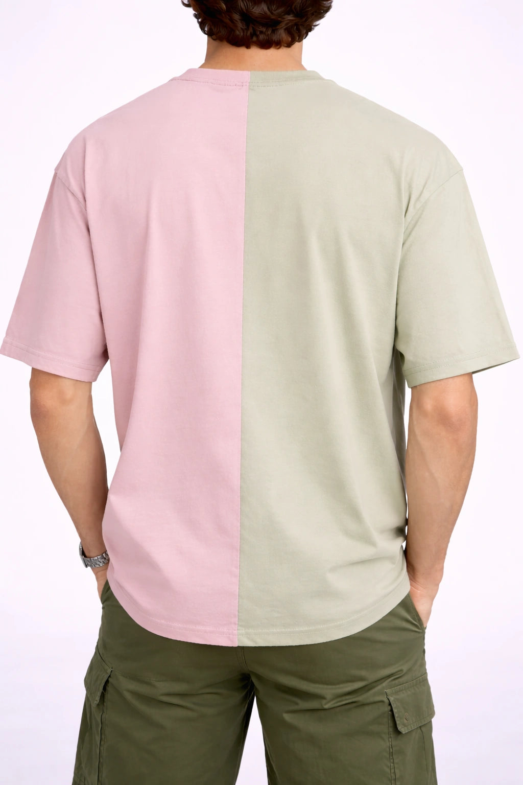 Dual Tone Jungle Graphic Oversized Unisex T-Shirt