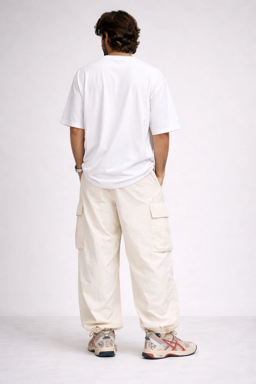 Ivory Relaxed Cargo Street Pants