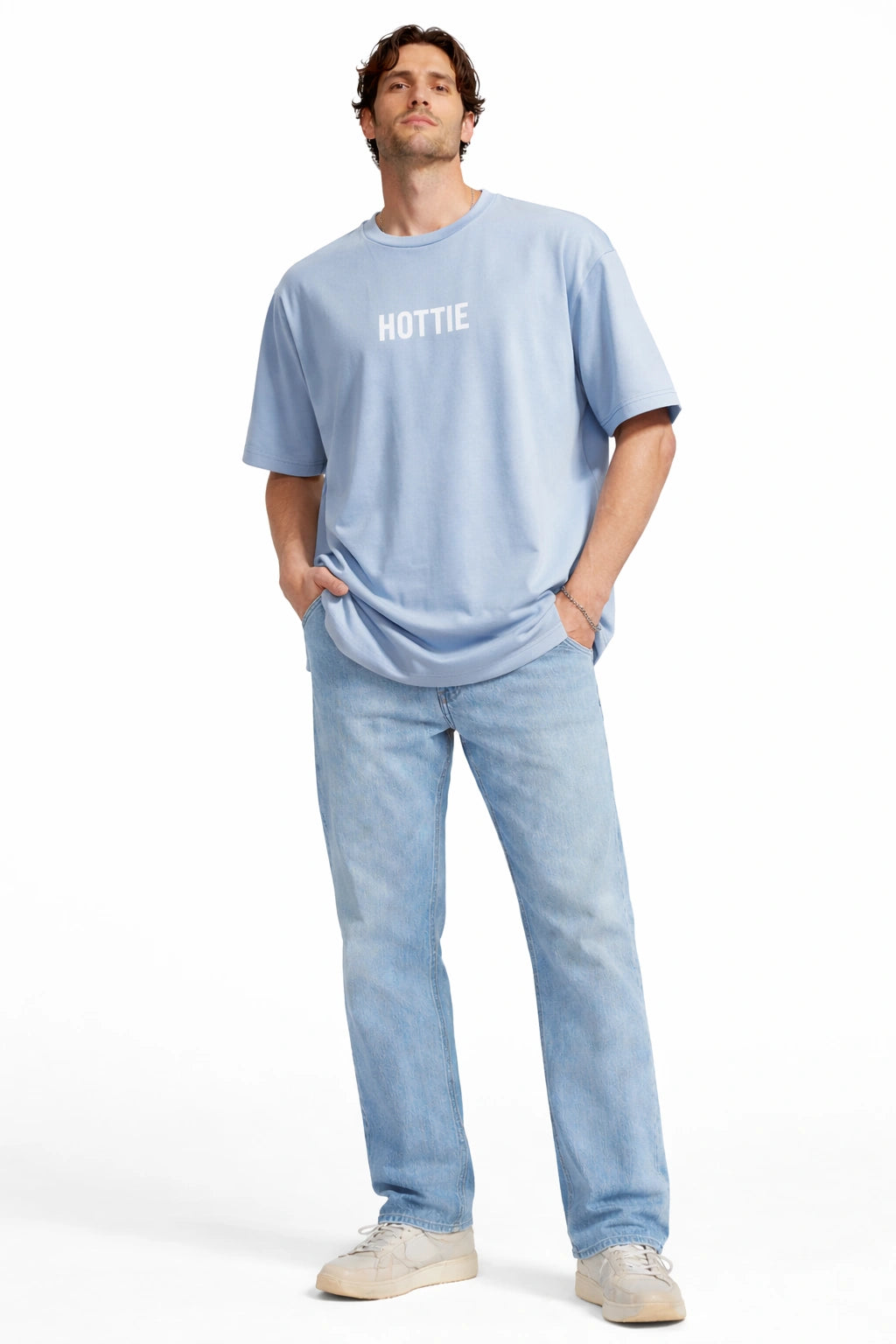 Unisex Statement Oversized Tee – Sky