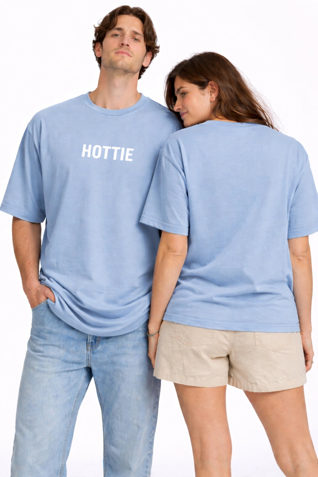 Unisex Statement Oversized Tee – Sky