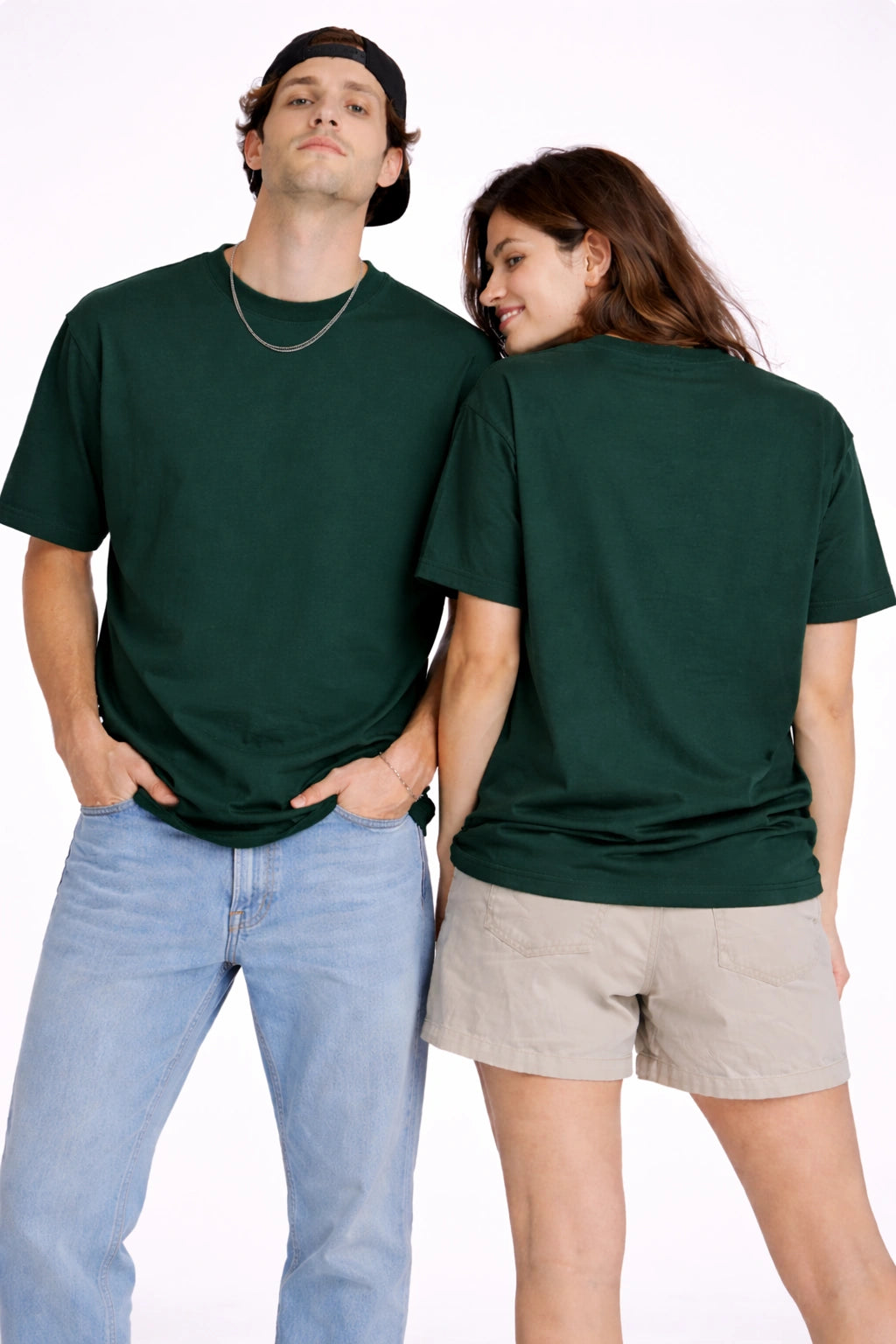 Unisex Essential Oversized Tee – Forest