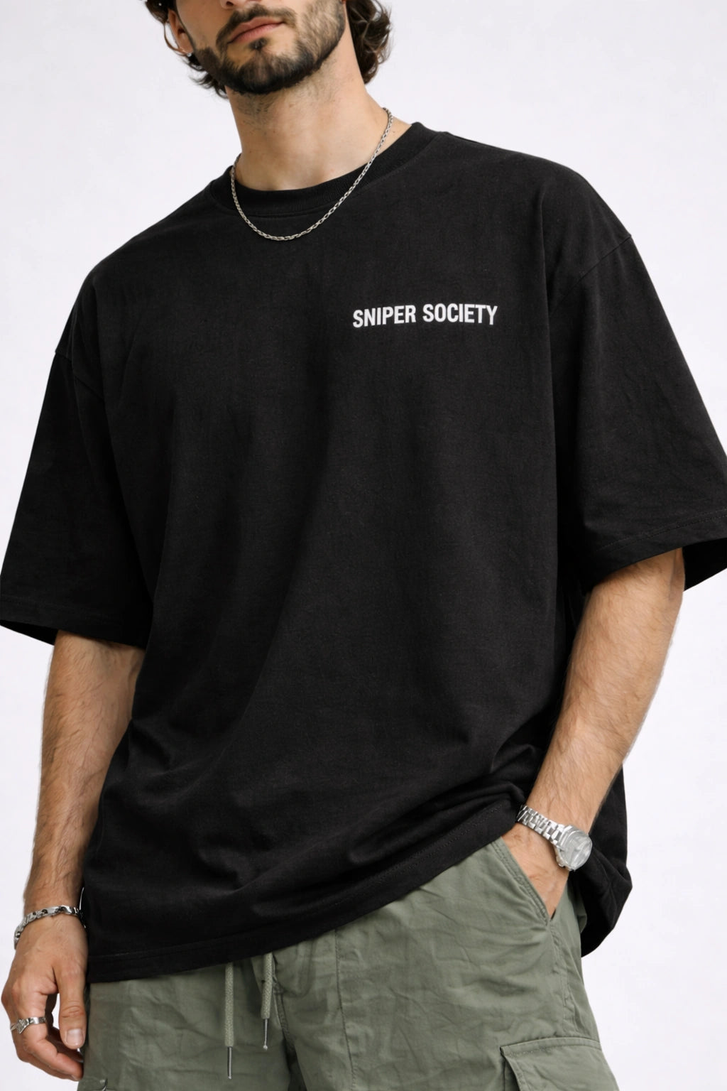 Sniper Society “Precision Over Noise” Oversized Unisex T-Shirt
