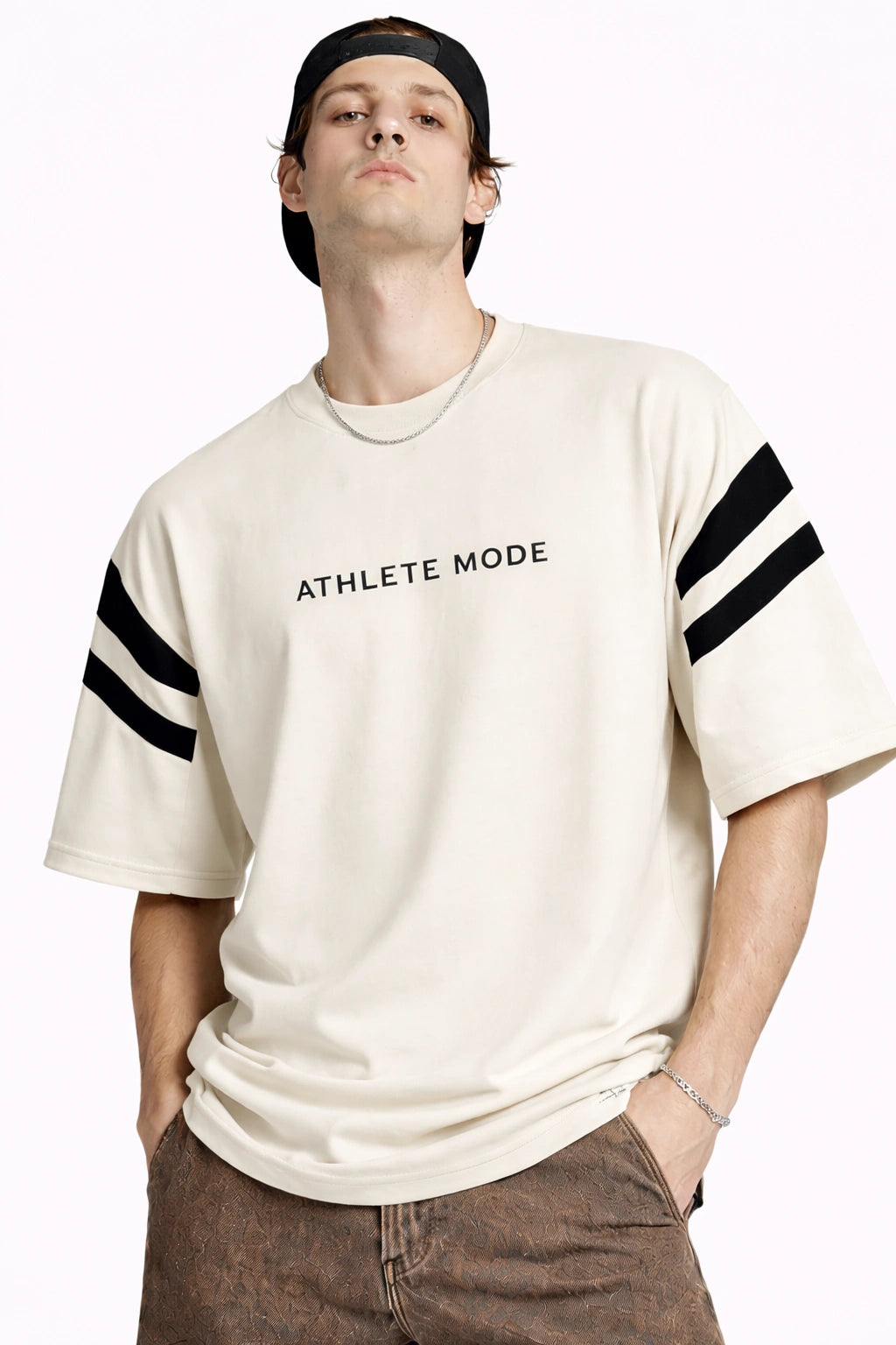 Unisex Varsity Oversized Tee – Sand