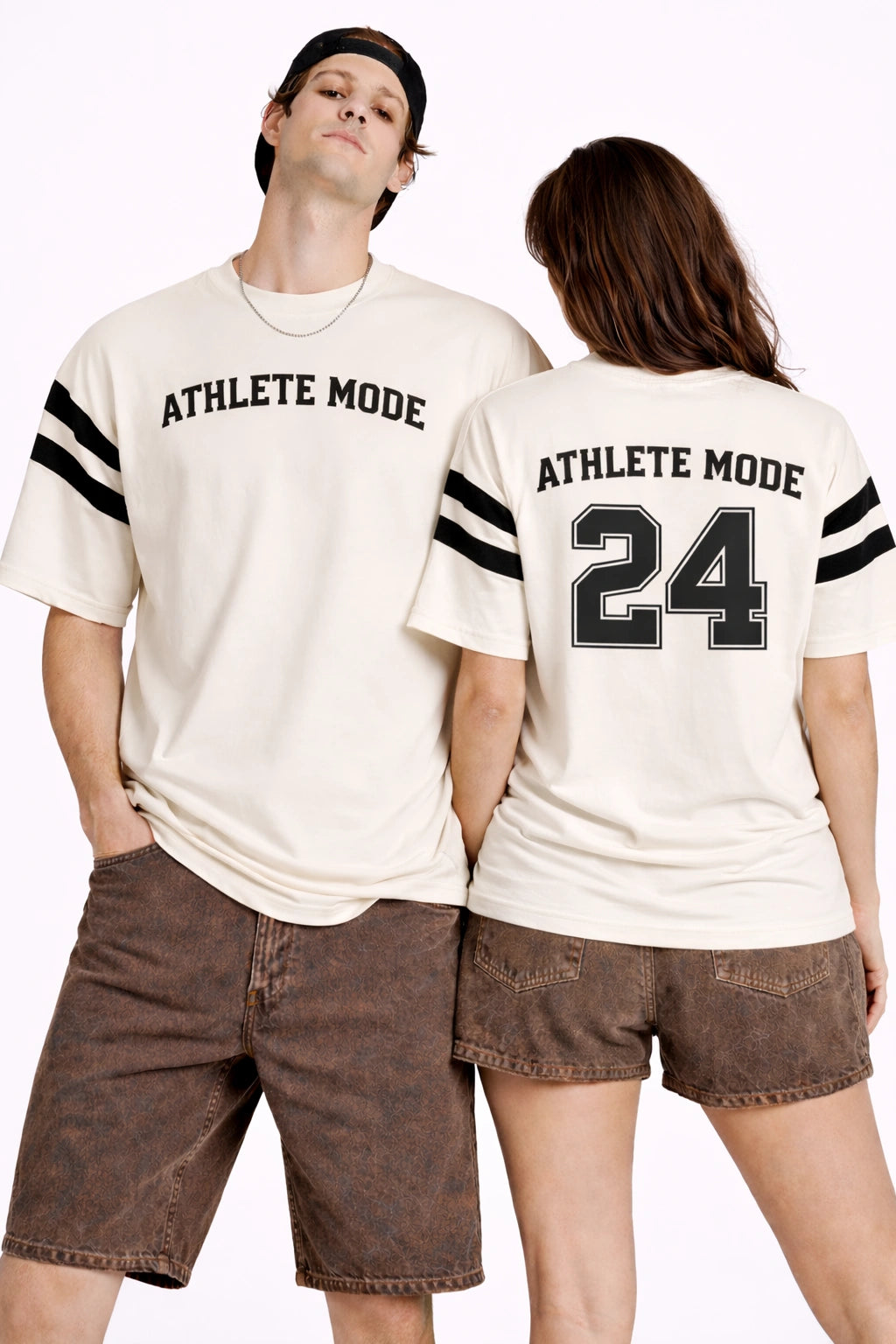 Unisex Varsity Oversized Tee – Sand