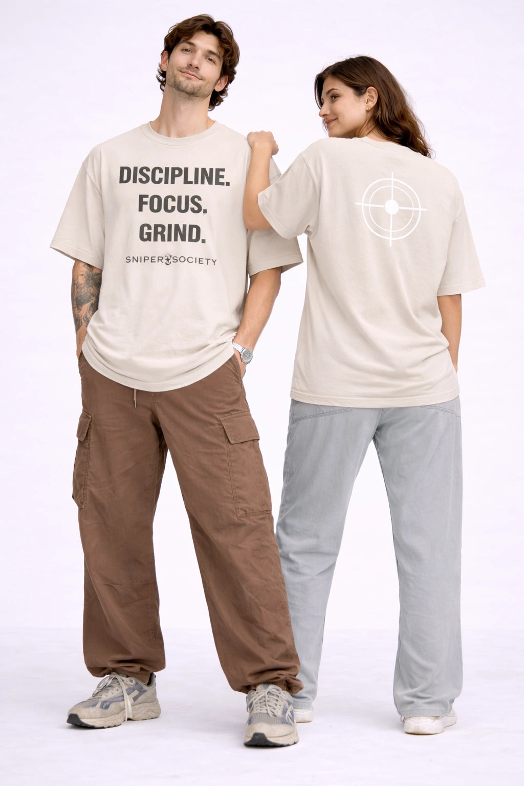 Sniper Society “Discipline Focus Grind” Oversized Unisex T-Shirt