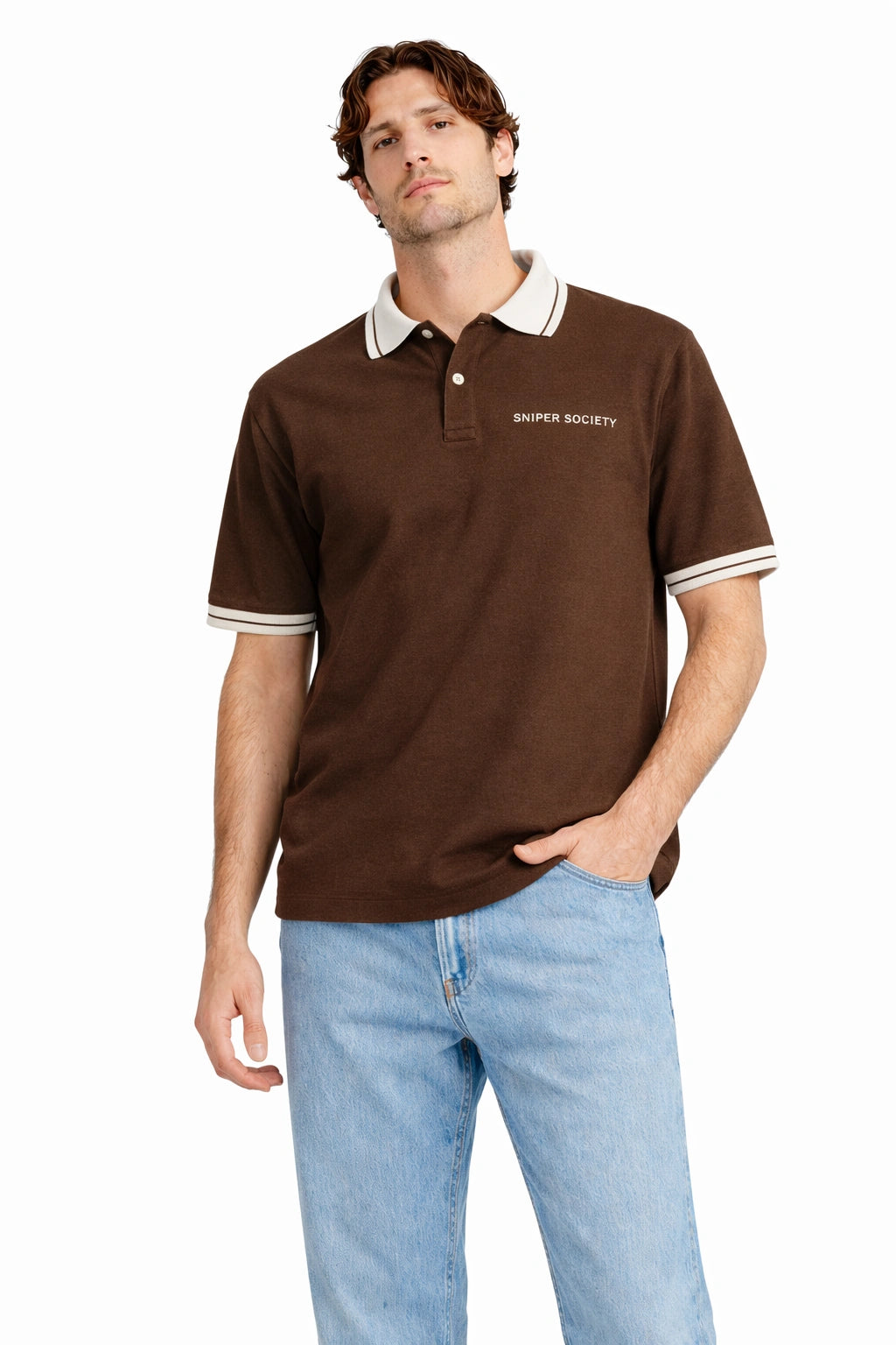 Contrast Collar Polo